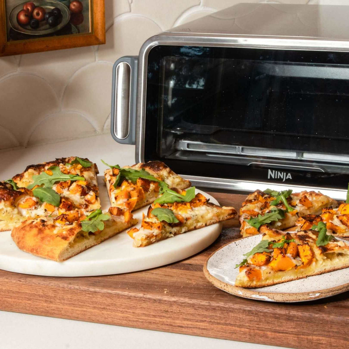 Kavrulmuş Sarımsaklı Butternut Kabaklı Beyaz Pizza