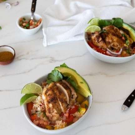 Tavuklu Pirinç Fajita Bowl