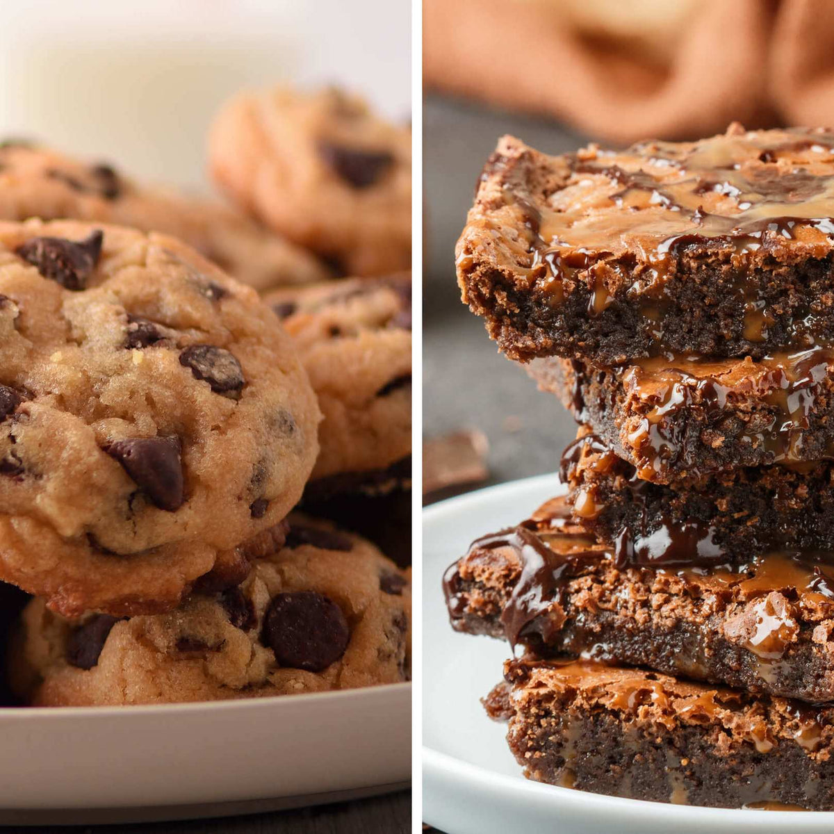 Cookies and Cream Çikolatalı Kurabiye ve Tuzlu Karamelli Brownie