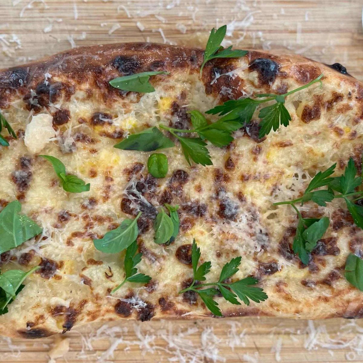 Mısırlı ve Peynirli Flatbread