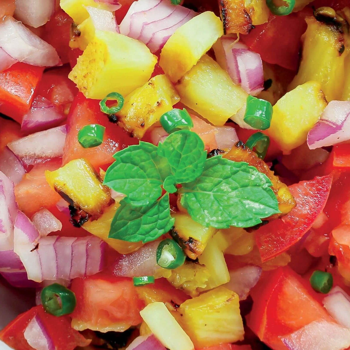 Izgara Domates-Ananas Salsa