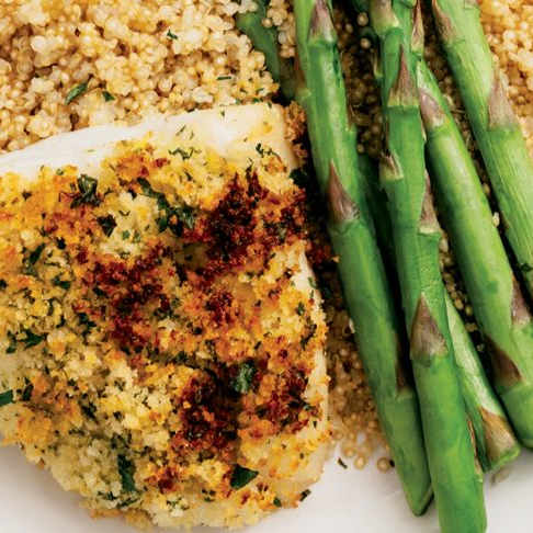 Limonlu Otlu Panko Kaplı Morina
