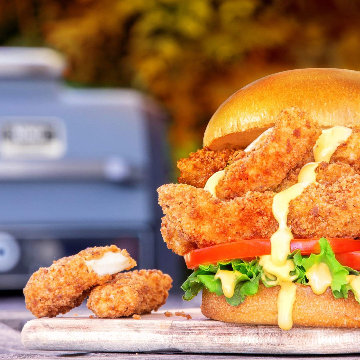Dumanlı Carolina Gold Air-Fried Tavuk Sandviç