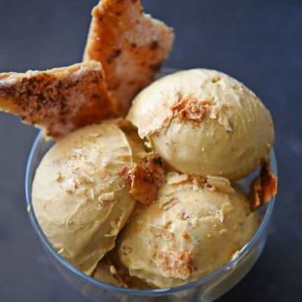 Tatlı patatesli turta gelato