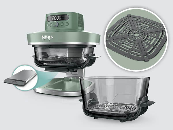 Ninja Crispi Pro 5-in-1 Cam Hazneli Pişirme Sistemi - Moss Green