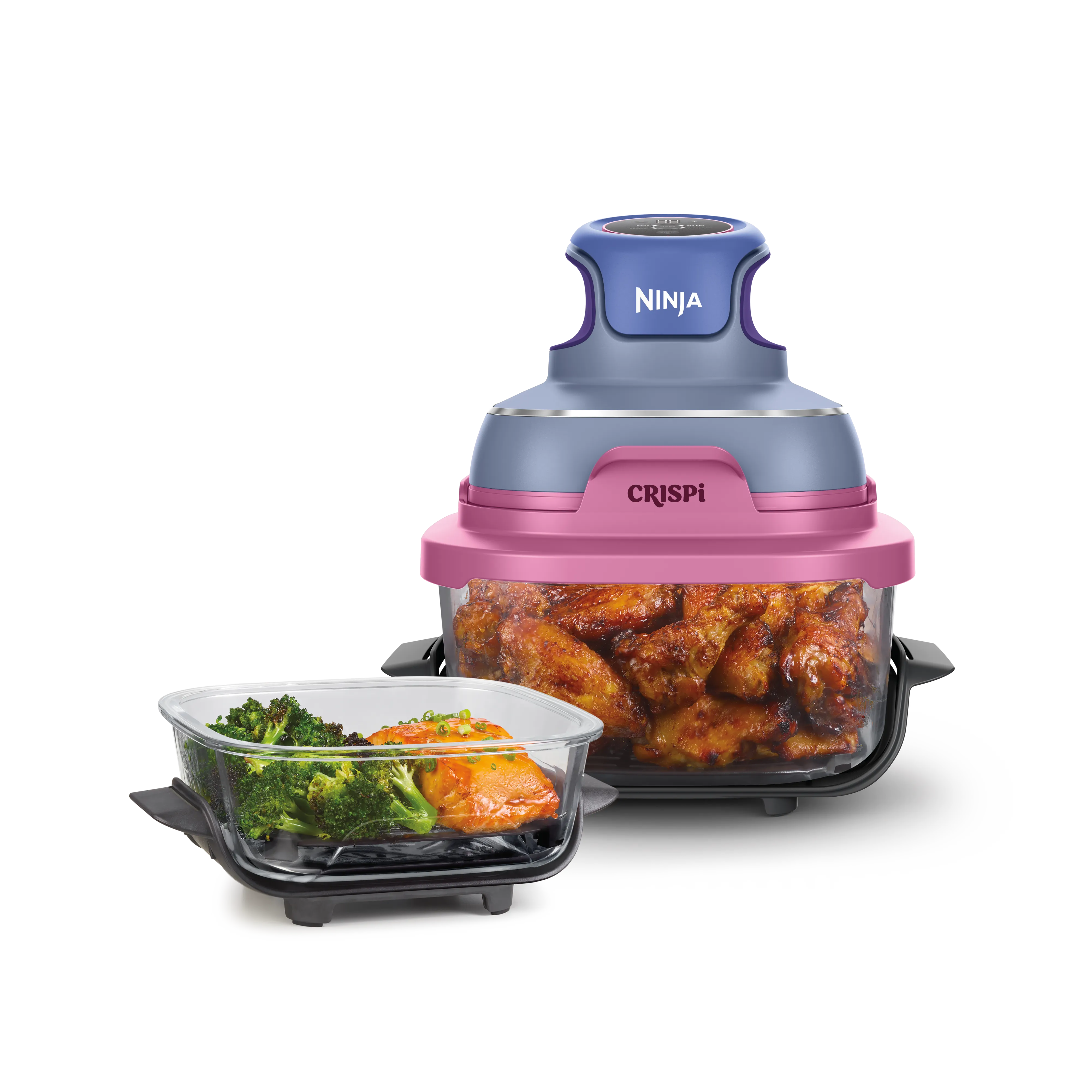 Ninja CRISPi 4-in-1 Taşınabilir Cam Hazneli Pişirme Sistemi - Purple Mauve