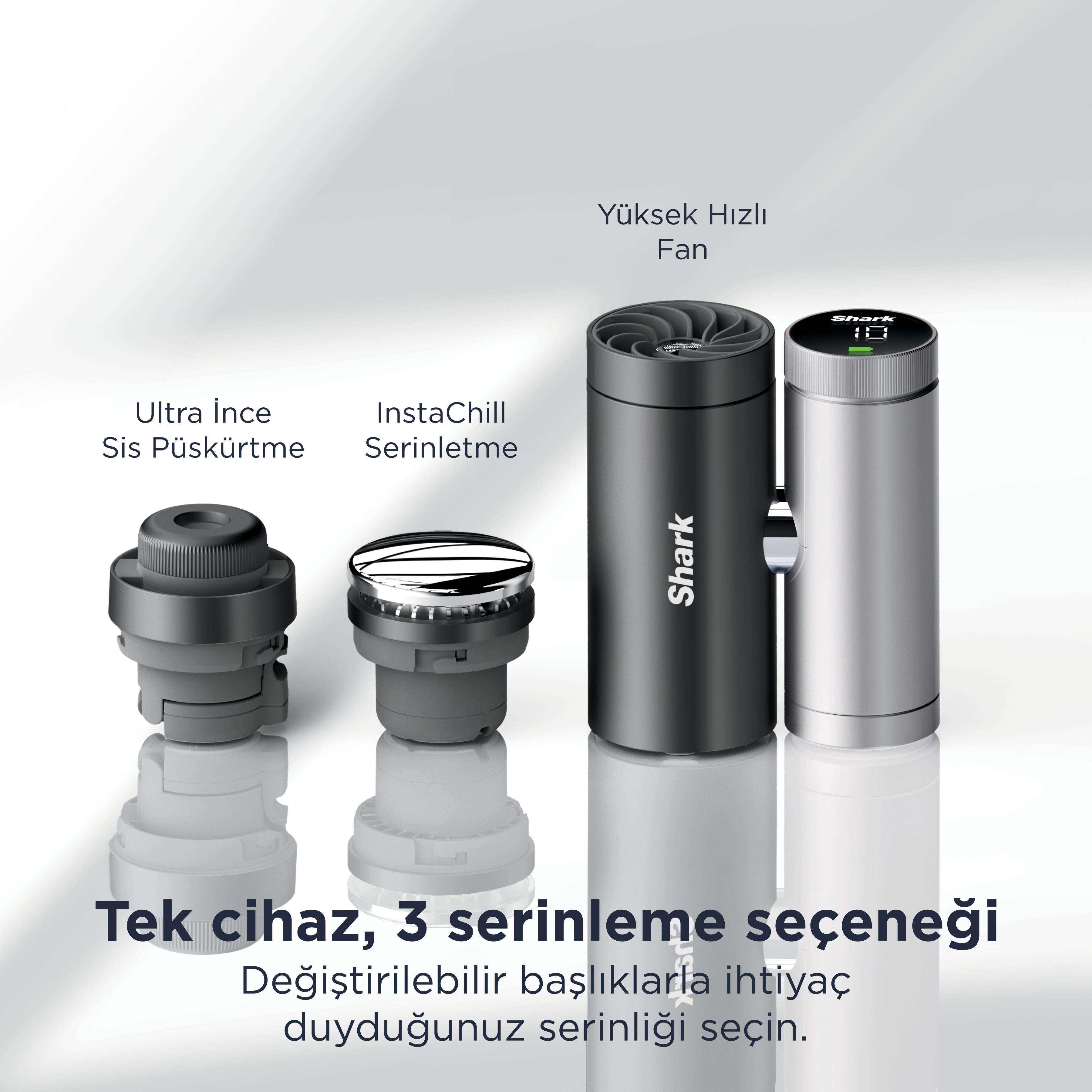 Shark ChillPill™ Kişisel Vantilatör ve Soğutma Sistemi - Carbon
