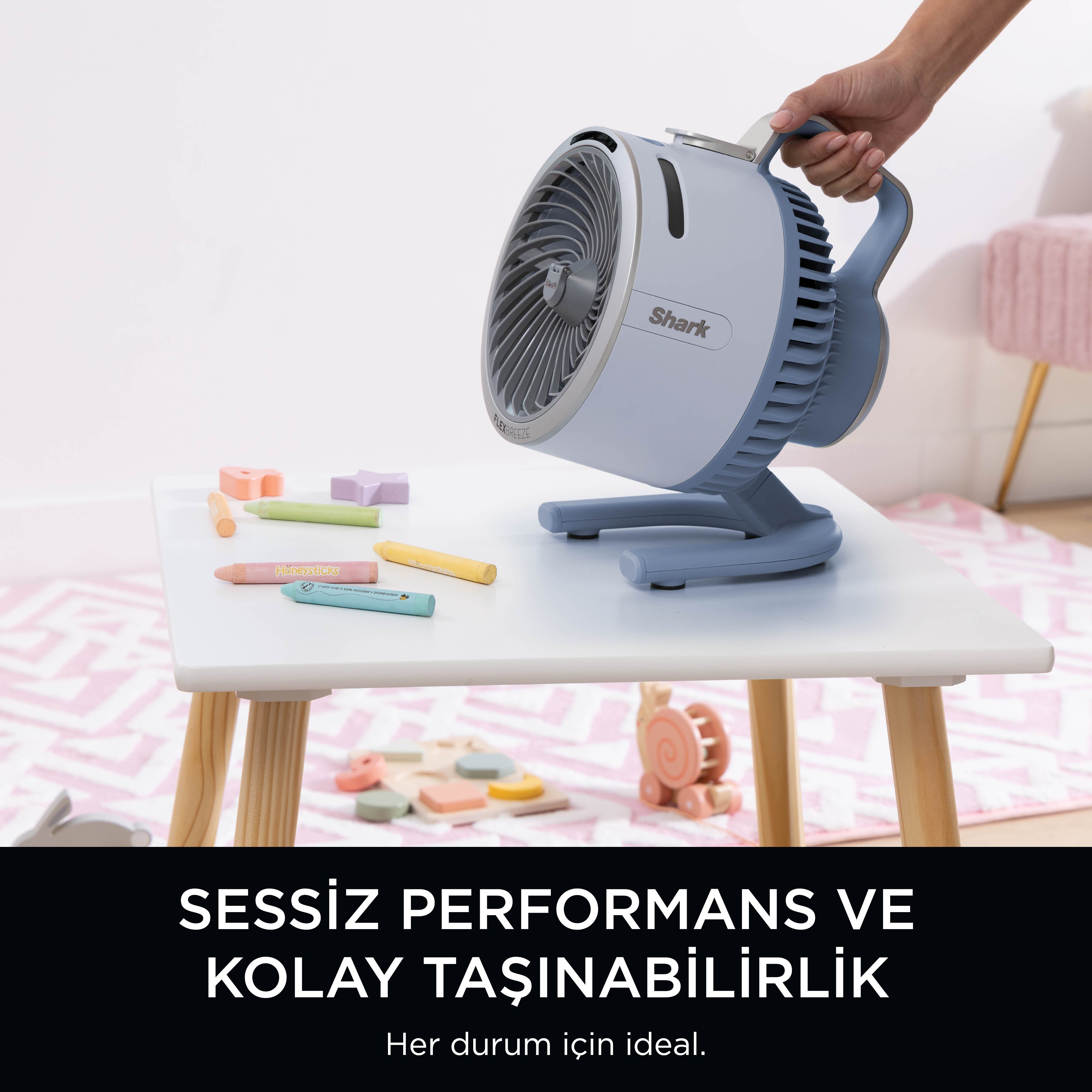 【新品】 Shark FLEXBREEZE HydroGo 本体 Shark Flexbreeze HydroGo Serinletici Buharlı Fan - Buz Mavisi