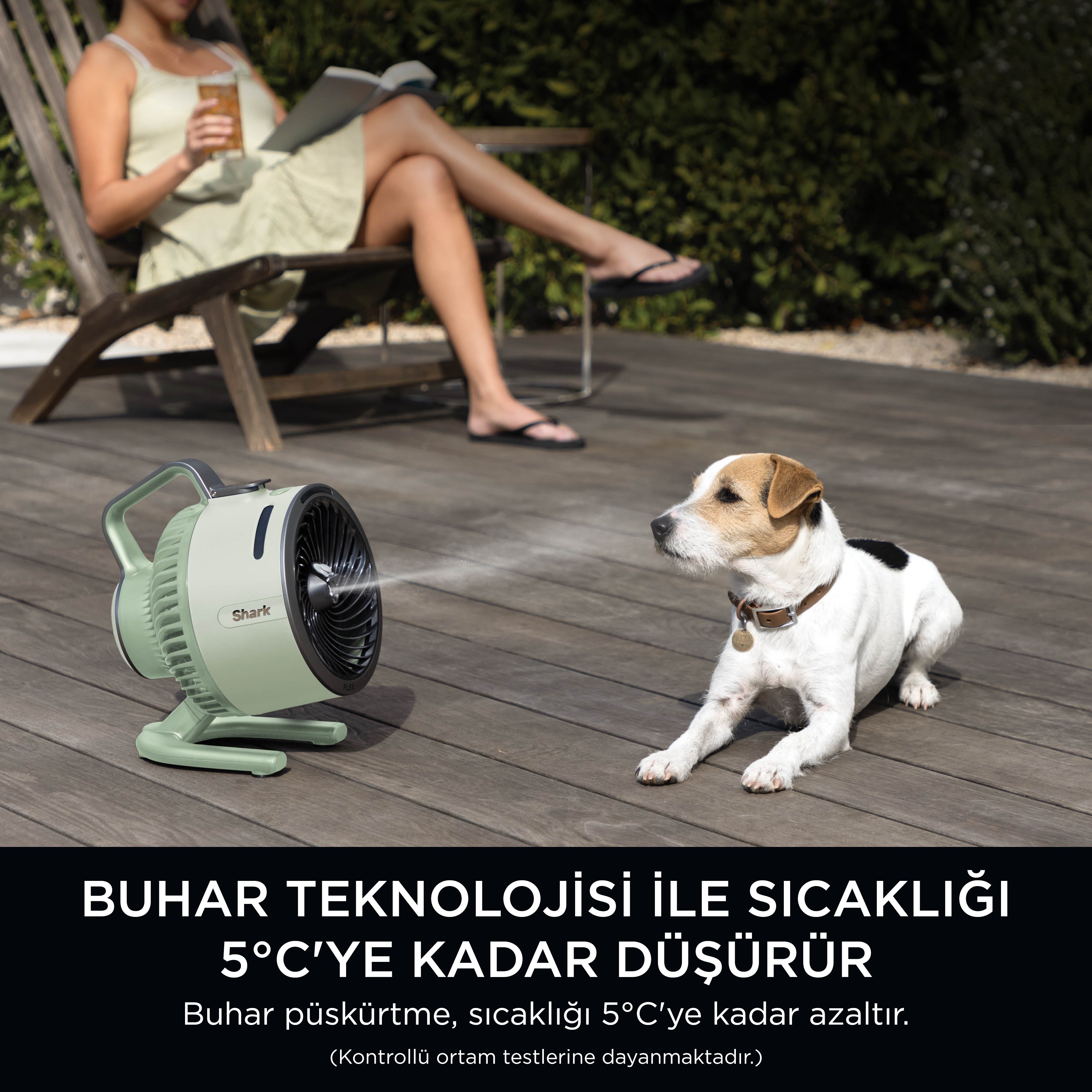 Shark Flexbreeze HydroGo Serinletici Buharlı Fan - Yeşil – Sharkninja