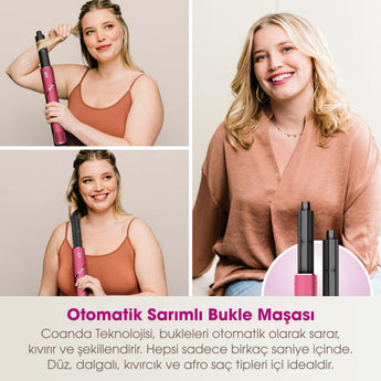 Shark FlexStyle 5-in-1 Saç Kurutma & Şekillendime Sistemi - Malibu Pink