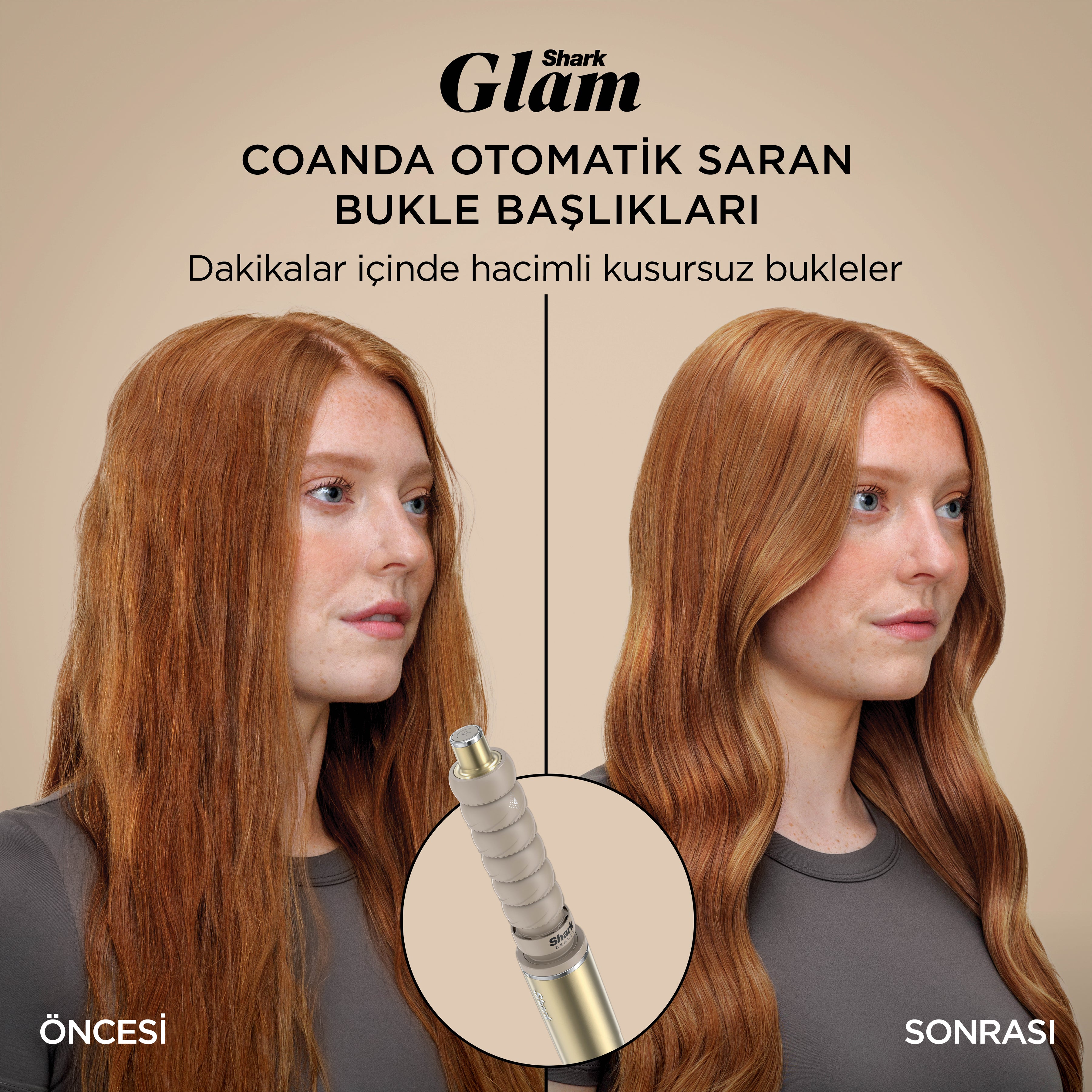 Shark Glam 5 Başlıklı Düz,Dalgalı ve Bukleli Çok Amaçlı Saç