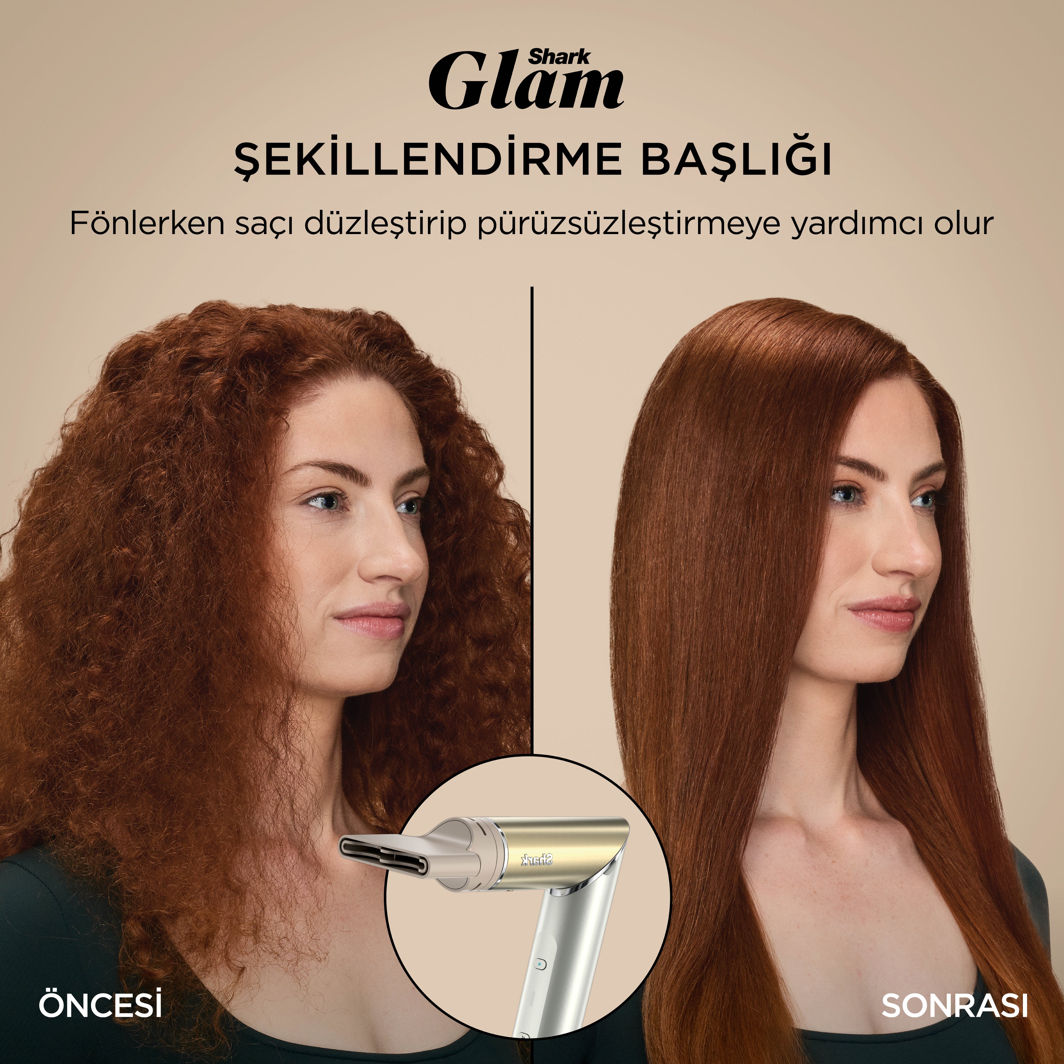 Shark Glam 5 Başlıklı Düz,Dalgalı ve Bukleli Çok Amaçlı Saç