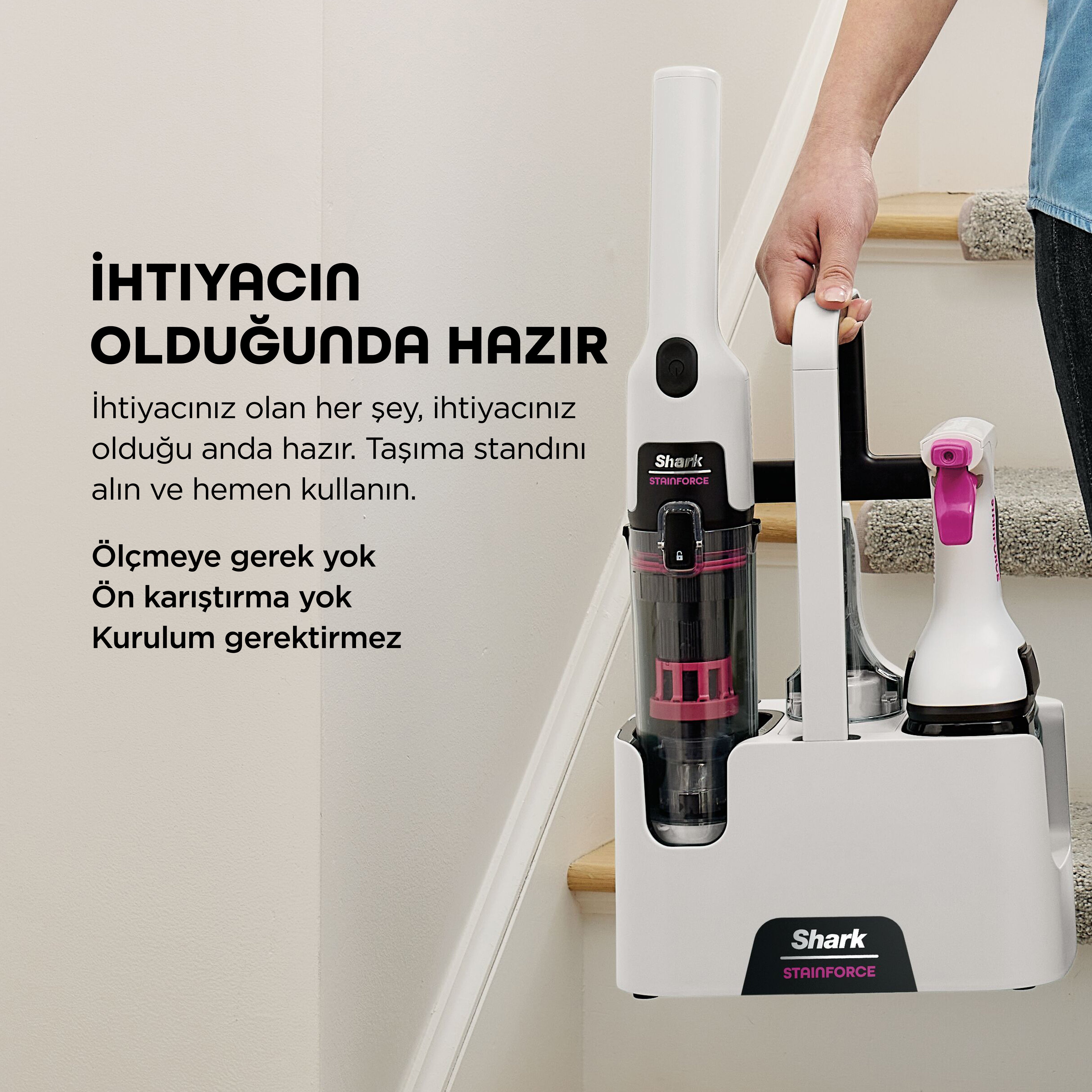 Shark STAINFORCE HX700J 本体 Shark StainForce Kablosuz Leke Çıkarma Makinesi – Sharkninja