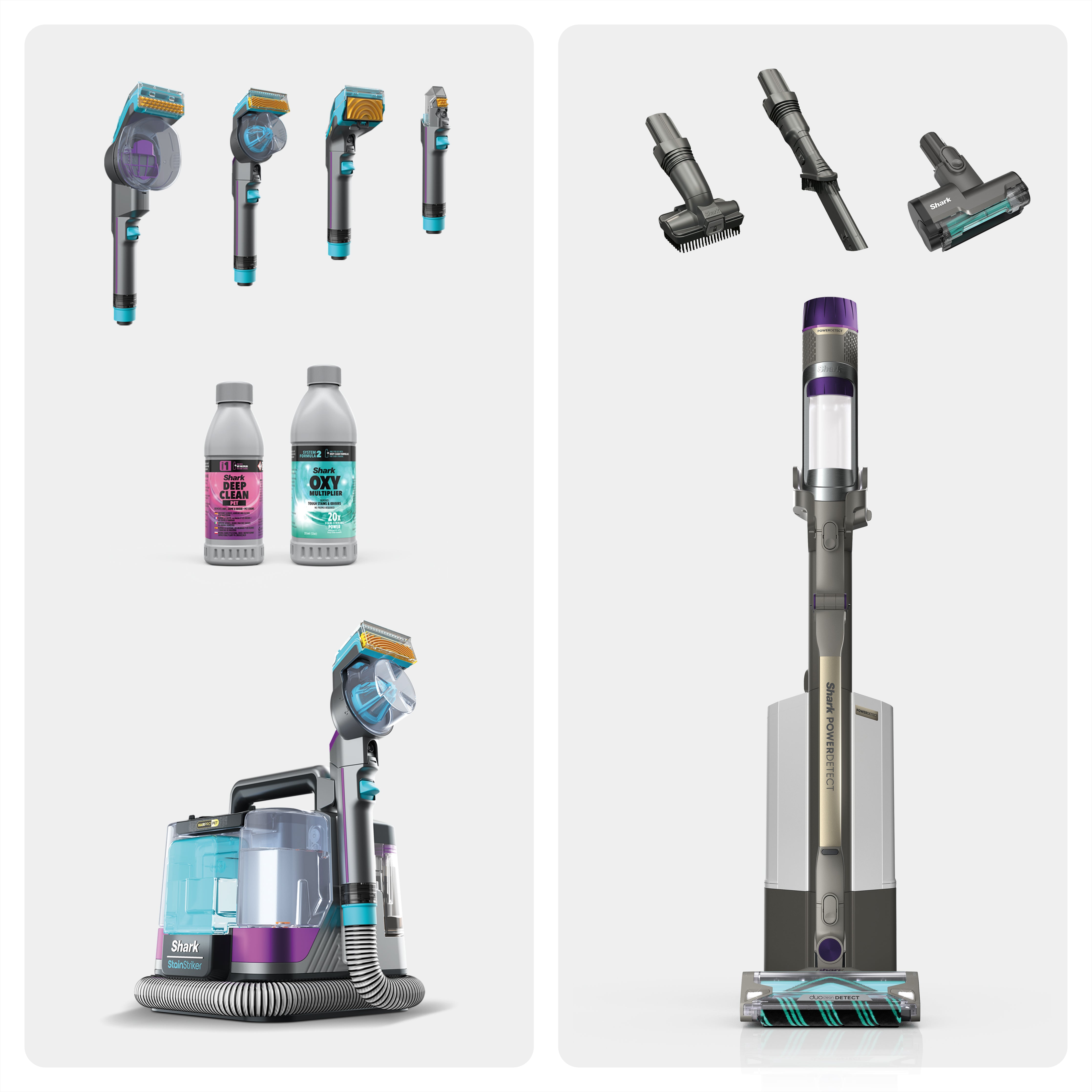 Shark PowerDetect Clean & Empty + StainStriker HairPro Pet Bundle