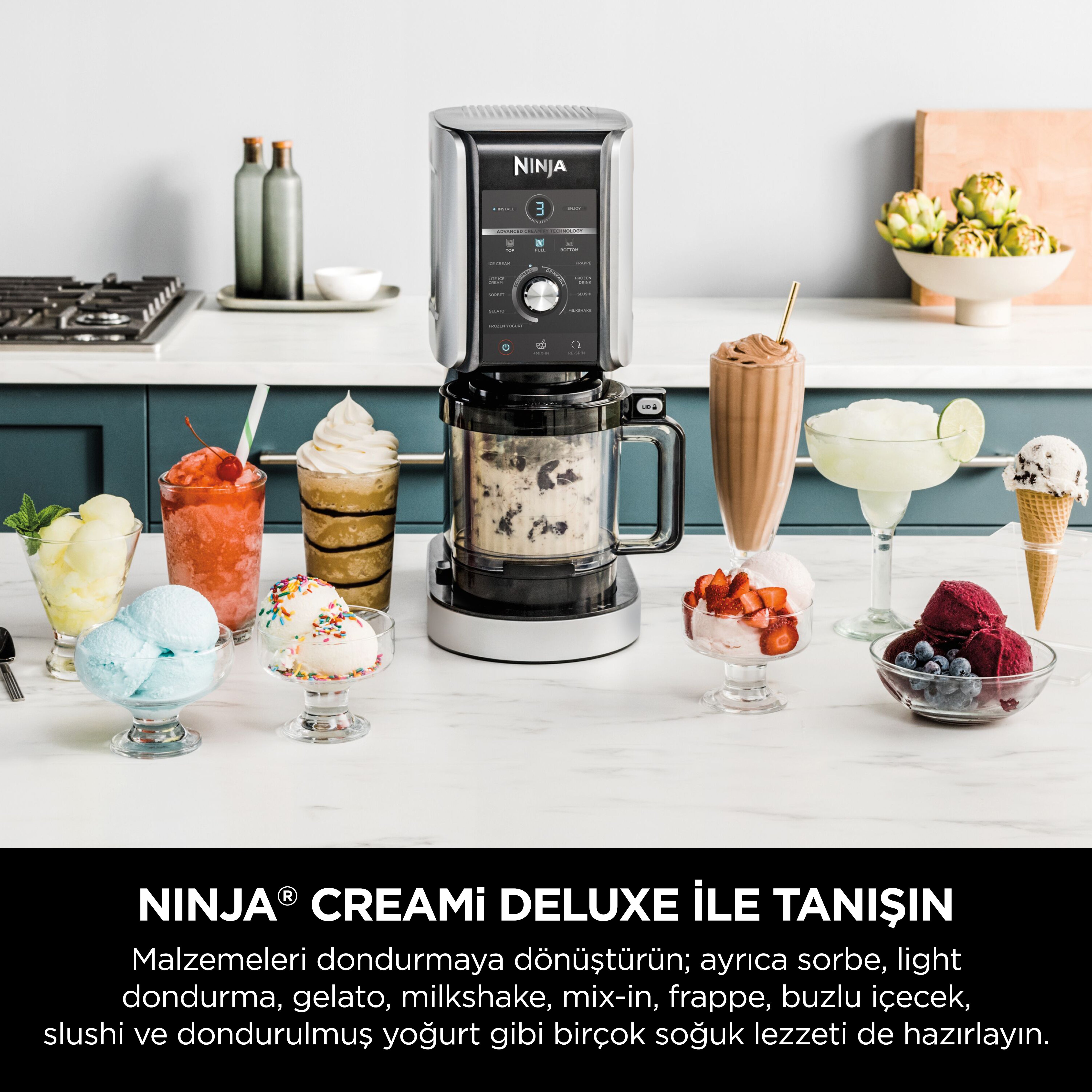 Ninja CREAMi Deluxe 10-in-1 Dondurma ve Frozen Makinesi – Sharkninja