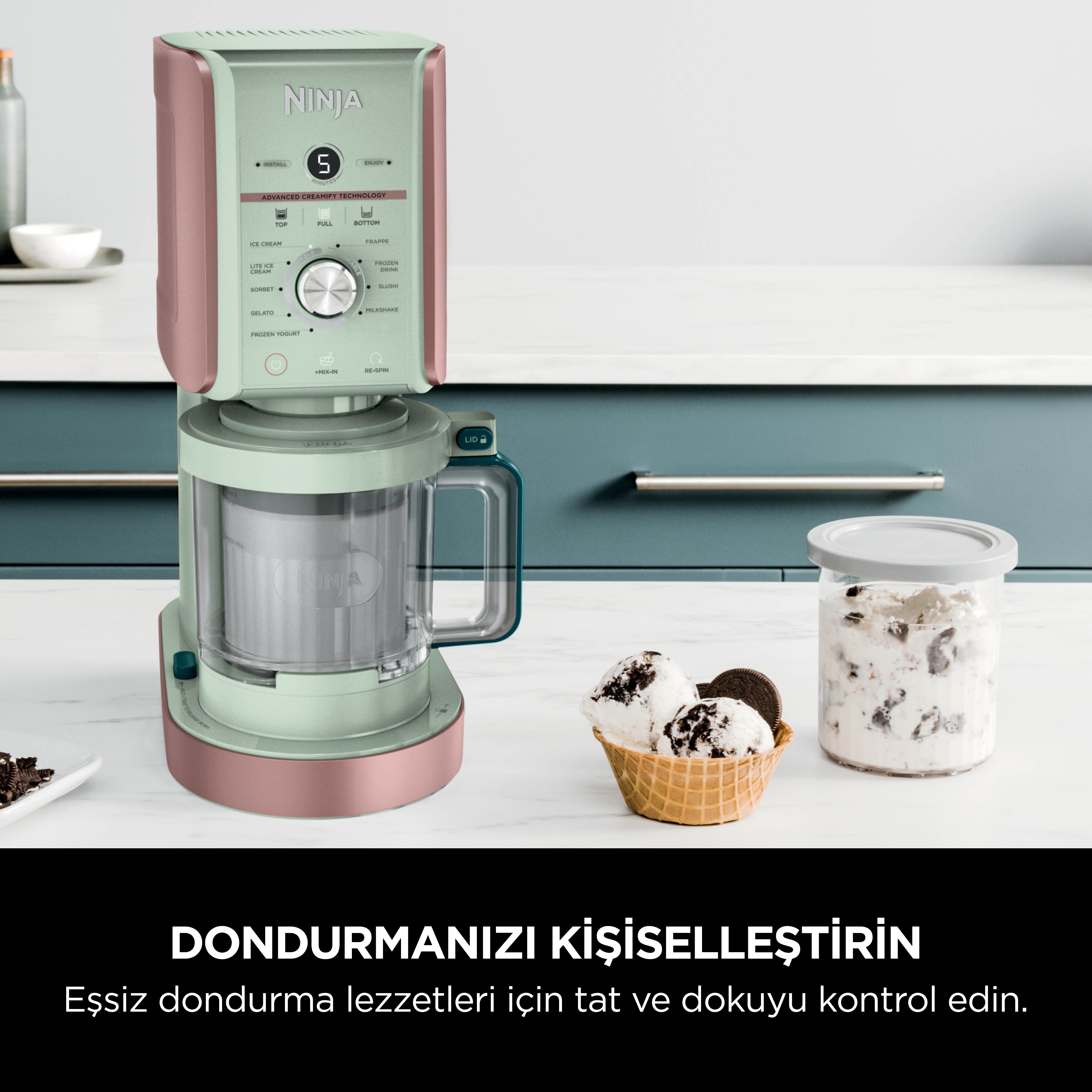 Ninja CREAMi Deluxe 10-in-1 Dondurma ve Frozen Makinesi-Frosted