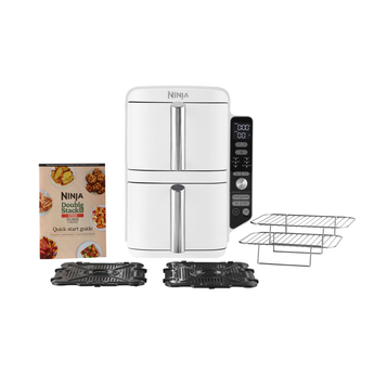 Ninja DoubleStack XL 9.5L Çift Hazneli Az Yağlı Pişirici - Beyaz